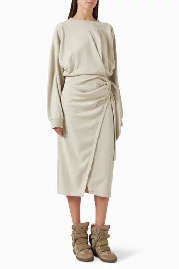 Sandrina Ruched Midi Dress