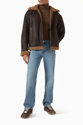 Sano Shearling Jacket in Suede
