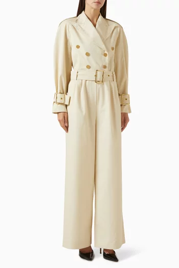 جمبسوت توكسيدو بحزام قماش غابردين