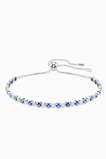 Matrix Tennis Bracelet in Rhodium-plated Metal