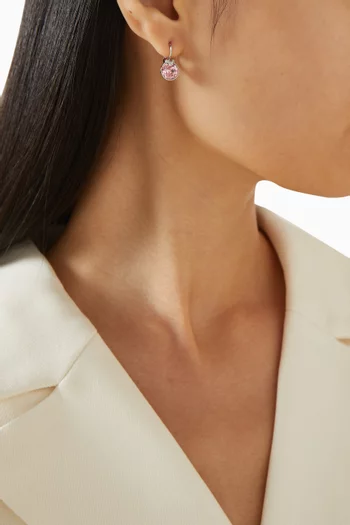 Bella Drop Earrings in Rhodium-plated Metal