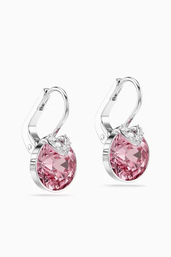 Bella Drop Earrings in Rhodium-plated Metal