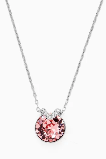 Bella V Pendant Necklace in Rhodium-plated Metal