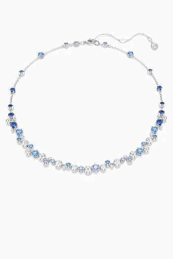 Constella Crystal Necklace in Rhodium-plated Metal