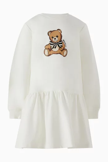 Sweatshirt Teddy Dress in Cotton Jersey