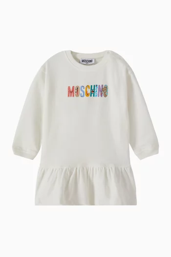 Logo Sweatshirt Dress in Cotton
