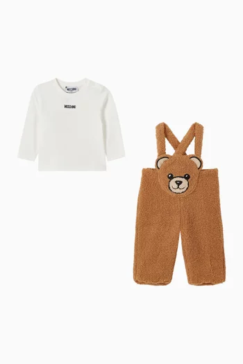 Bear 2-piece Dungarees Set