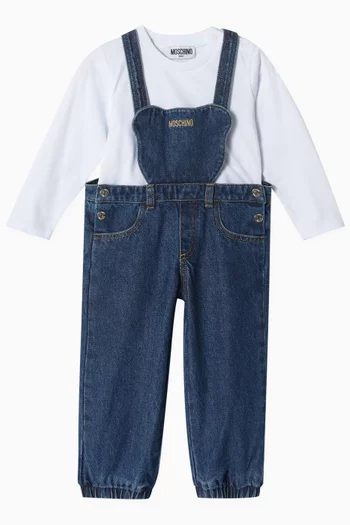 T-shirt & Dungarees Set