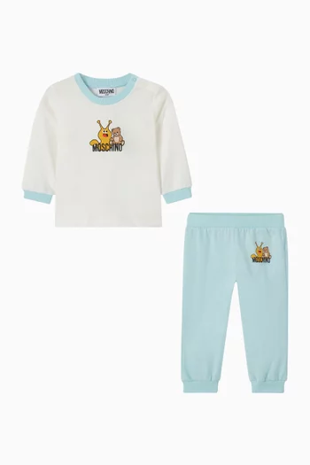 Bear Logo Tracksuit Set in Cotton