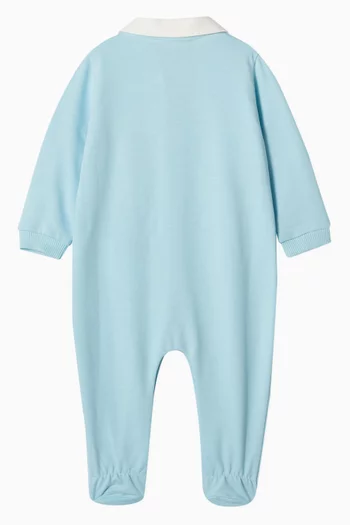 Bear-print Sleepsuit in Cotton