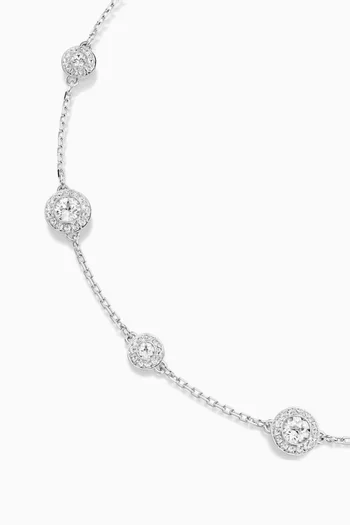 Una Angelic Pendant Necklace in Rhodium-plated Metal