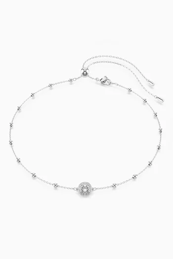 Una Angelic Pendant Necklace in Rhodium-plated Metal
