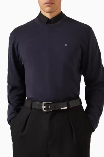 Prong Buckle Belt in Leather