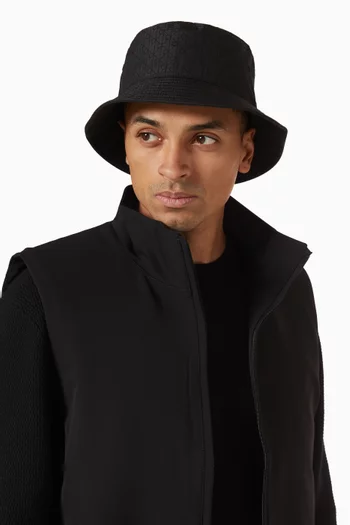 Emblem Logo Bucket Hat in Ripstop