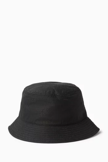 Emblem Logo Bucket Hat in Ripstop