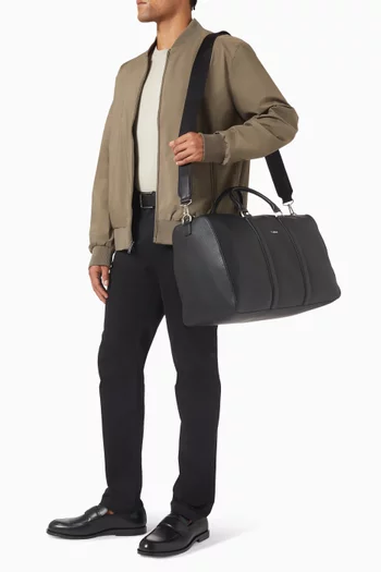 Micro Pebble Duffle Bag in Faux Leather