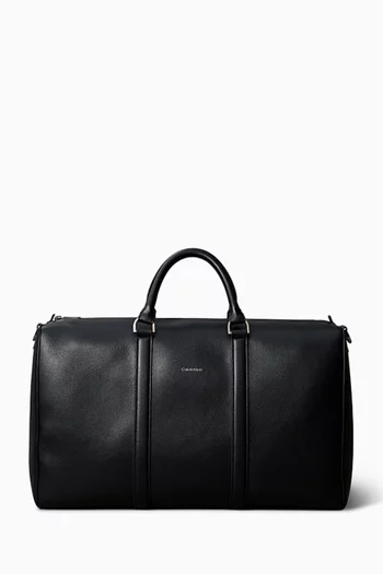 Micro Pebble Duffle Bag in Faux Leather