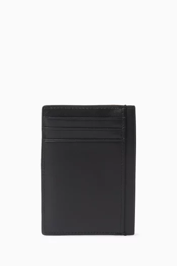 Logo Plaque Card Case in Leather