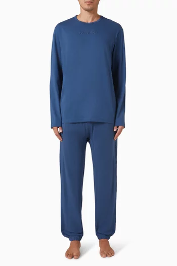 طقم بيجاما قطن مطاطي