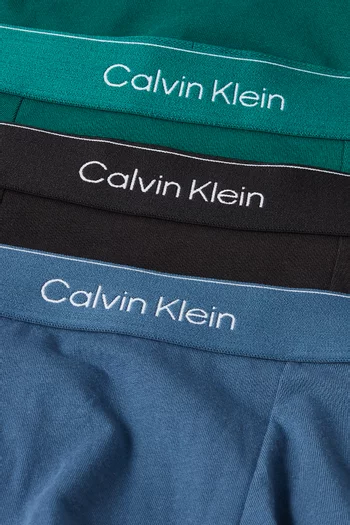 طقم بوكسر بقصة مريحة قطن مطاطي، 3 قطع