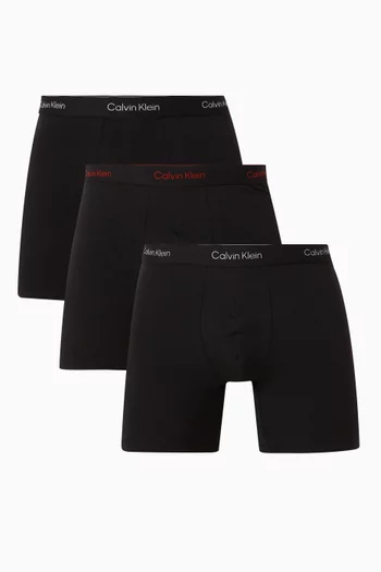 Boxer Briefs in Icon Cotton Stretch, Set of 3