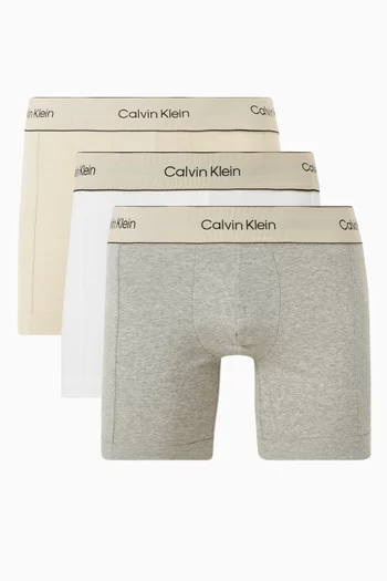 Heritage Boxer Briefs in Stretch-cotton, Set of 3