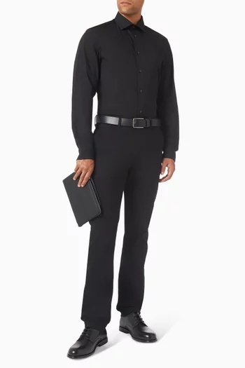 Long-sleeve Shirt in Stretch-poplin