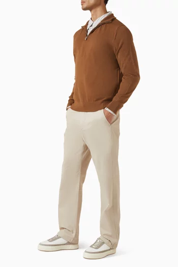 Quarter Zip Sweater in Merino Wool