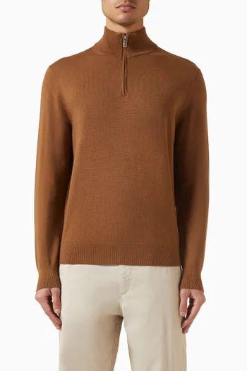 Quarter Zip Sweater in Merino Wool