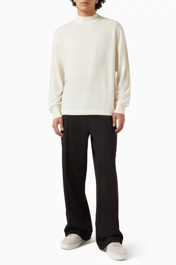 Mock-neck Sweater in Merino-wool