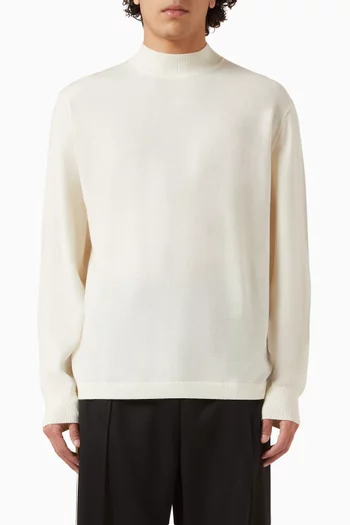 Mock-neck Sweater in Merino-wool