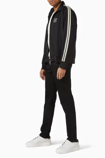 Relaxed Track Jacket in Double Knit