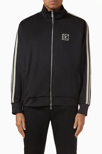 Relaxed Track Jacket in Double Knit