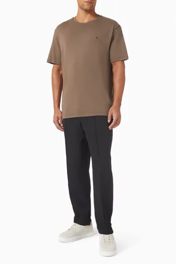 Logo-embroidered T-shirt in Cotton