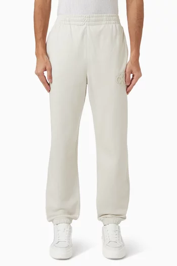 بنطال رياضي بحروف شعار الماركة صوف