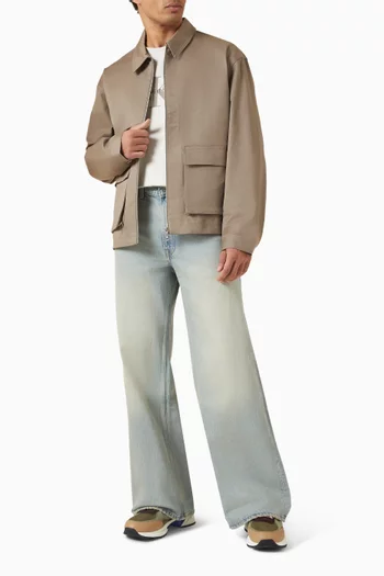 Utility Relaxed Jacket in Stretch Cotton