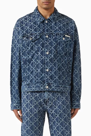 جاكيت بنقشة شعار الماركة من التسعينيات دينم