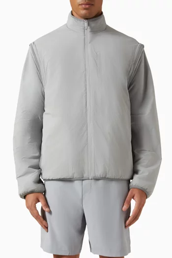 Reversible Zip-up Jacket in Sherpa Fleece & Ripstop Nylon