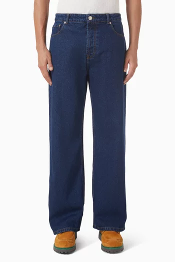 بنطال جينز بقصة فضفاضة دينم