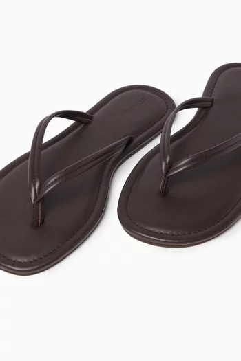 Thong Slides in Leather