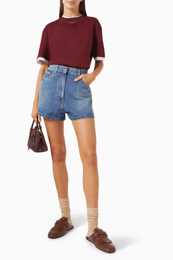 High-waist Shorts in Denim