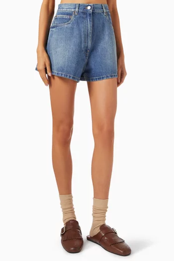 High-waist Shorts in Denim