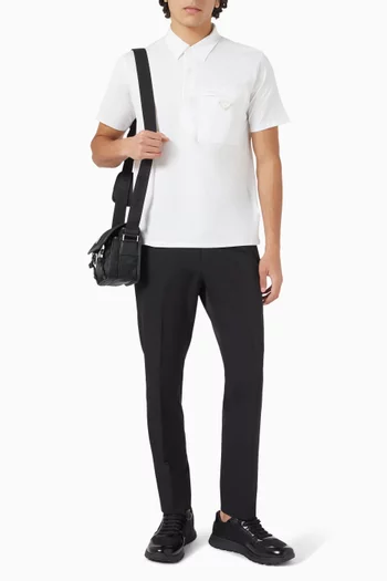Re-nylon Pocket Polo Shirt in Stretch-cotton