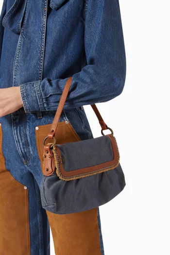 Chef Shoulder Bag in Denim