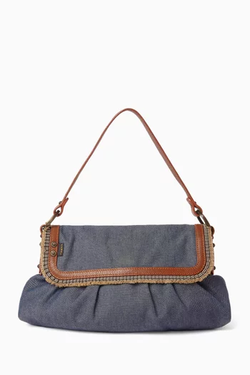 Chef Shoulder Bag in Denim