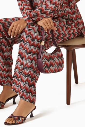 Mini Zigzag Hobo Bag in Lurex-knit