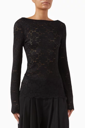 Kira Top in Stretch Lace