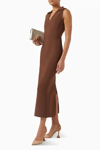 Khloe Midi Dress in Crepe-knit