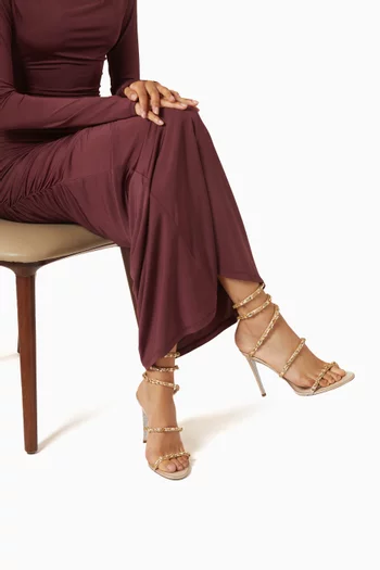 Rhinestone 105 Sandals in Satin
