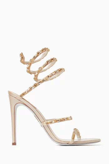 Rhinestone 105 Sandals in Satin